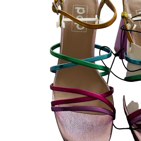 pop Shoes - Leather Blocked Platform Chunky High Heels